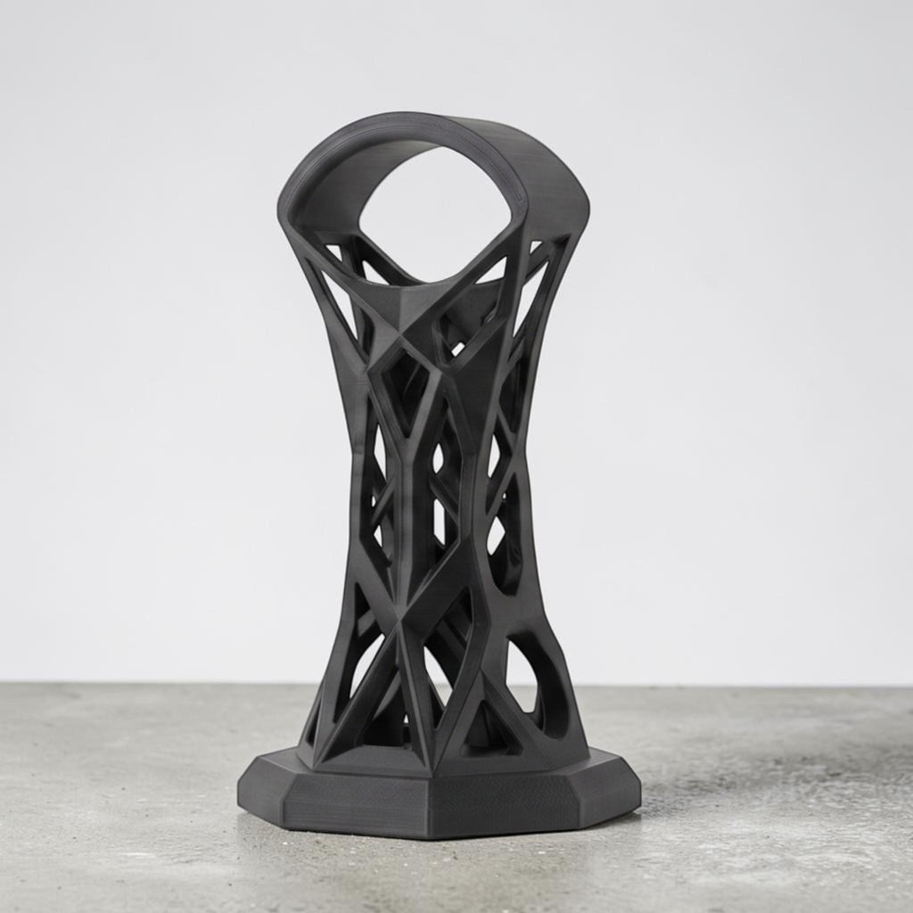Cage Design Headphone Holder – 3D Printed Black Gaming Desk Stand