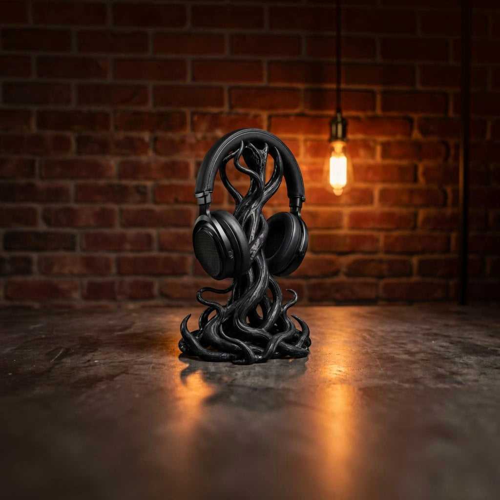 Gothic Tentacle Headphone Stand – Artistic 3D Printed Desk Organizer