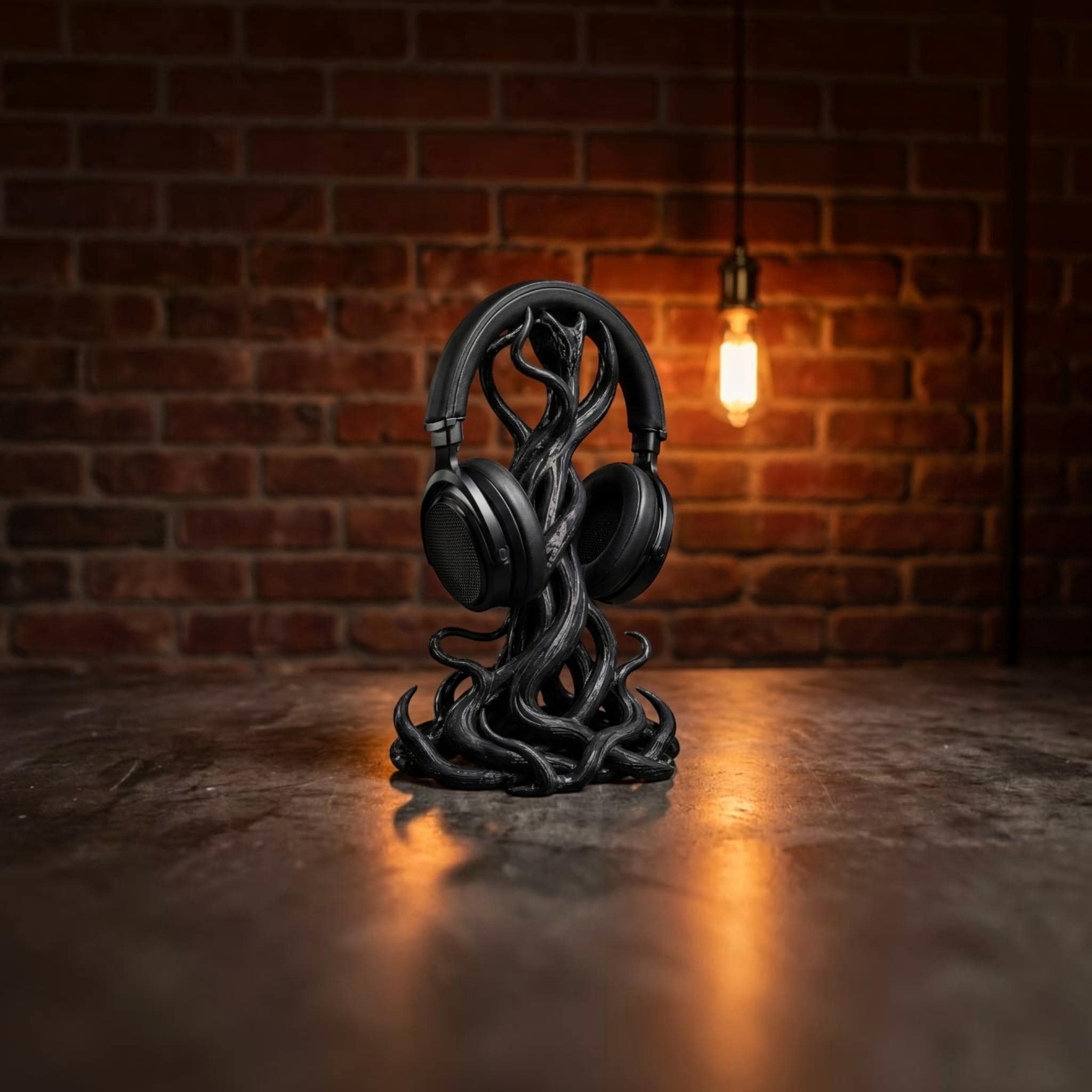 Gothic Tentacle Headphone Stand – Artistic 3D Printed Desk Organizer