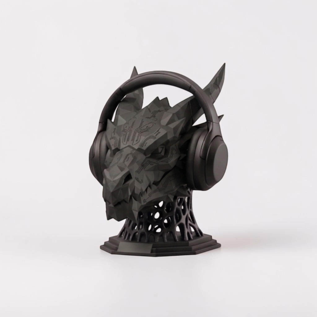 Mech Dragon Headset Stand – 3D Printed Sci-Fi Gaming Desk Decor
