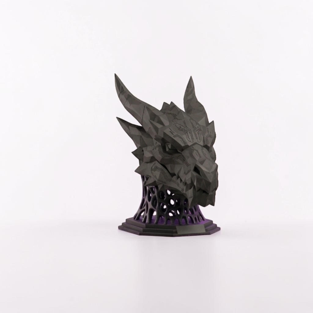 Mech Dragon Headset Stand – 3D Printed Sci-Fi Gaming Desk Decor