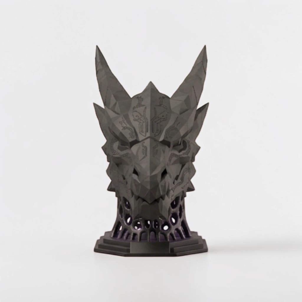 Mech Dragon Headset Stand – 3D Printed Sci-Fi Gaming Desk Decor