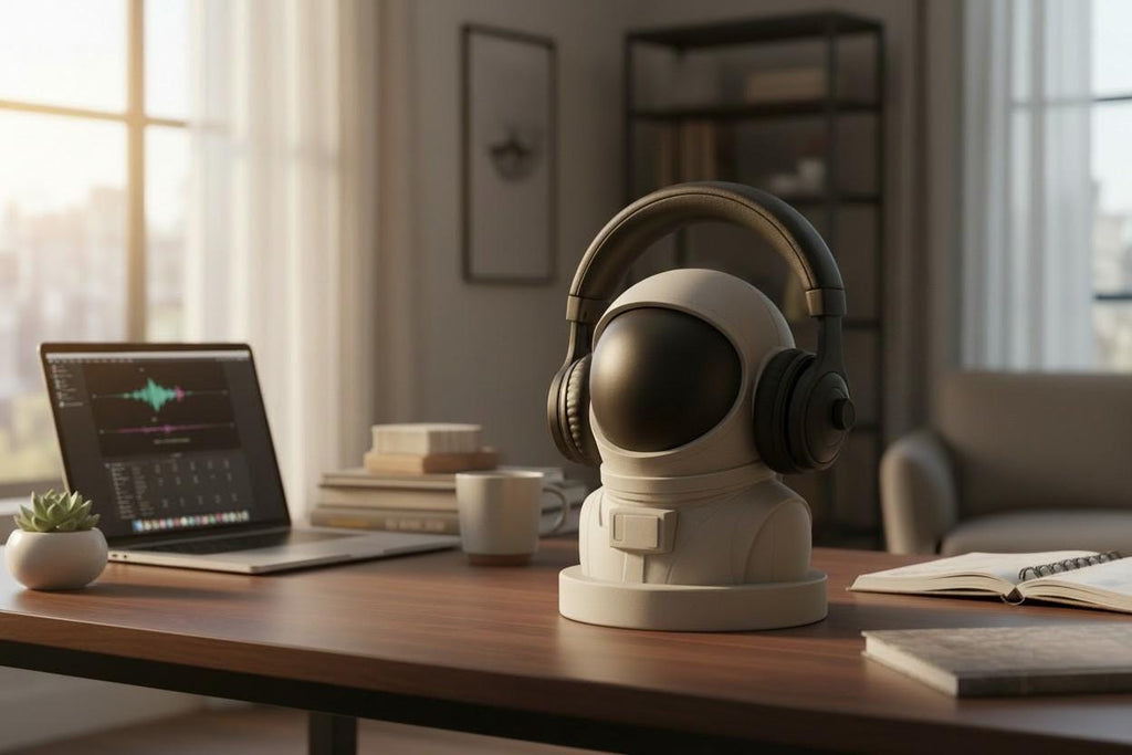 Astronaut Headphone Stand, 3D Printed Headset Holder for Gaming Desk __etsy:8098087166
