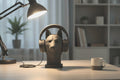 3D Printed Wolf Headphone Stand, Animal Desk Decor, Gaming Headset Holder __etsy:8040503978