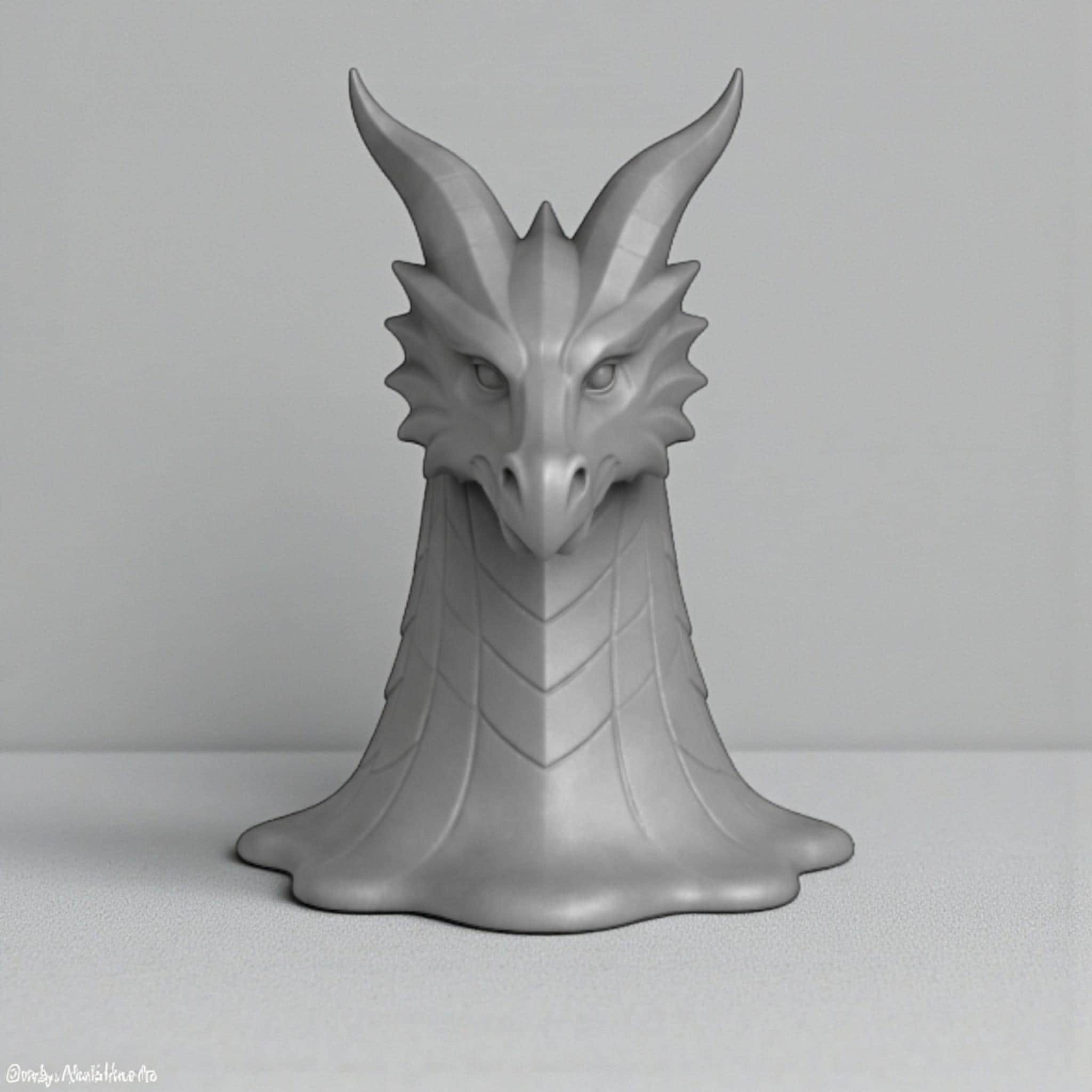 Dragon Head Headphone Stand, Gamer Room Desk Headset Holder, Fantasy Gothic 3D Printed Model __etsy:7685243099