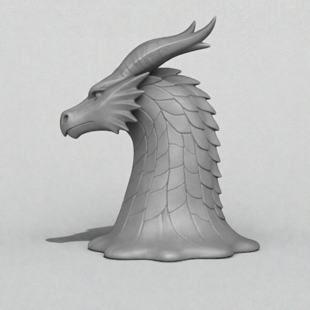Dragon Head Headphone Stand, Gamer Room Desk Headset Holder, Fantasy Gothic 3D Printed Model __etsy:7685243083