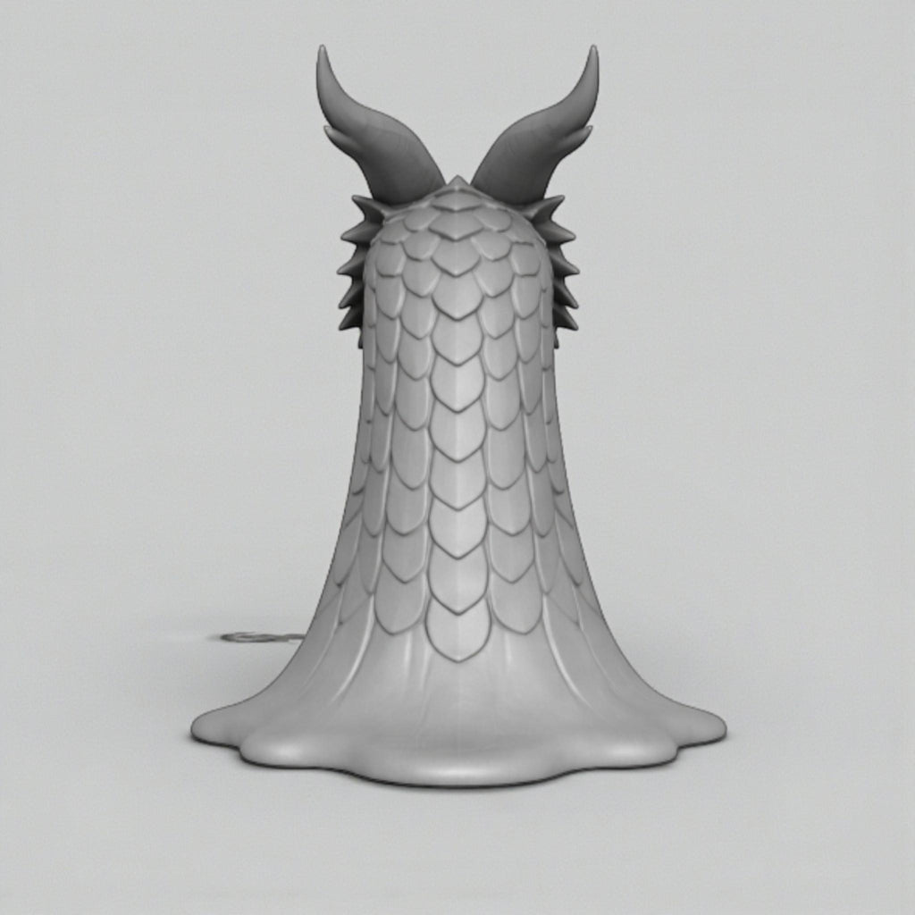 Dragon Head Headphone Stand, Gamer Room Desk Headset Holder, Fantasy Gothic 3D Printed Model __etsy:7637303732