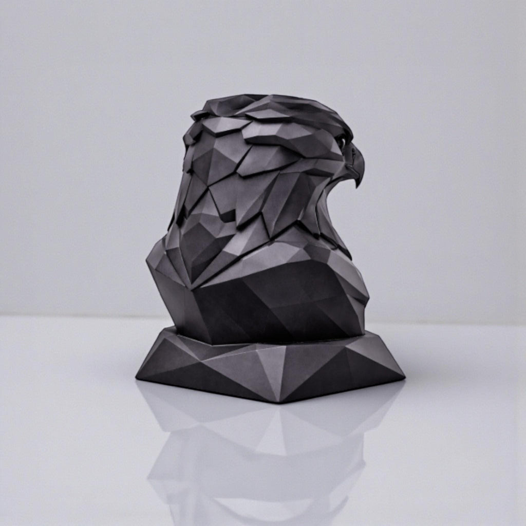 Eagle Headphone Stand, Geometric Black Desk Holder __etsy:7703364635