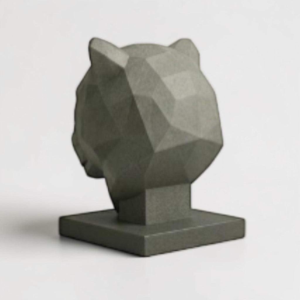 Geometric Tiger Headset Stand, 3D Printed Low Poly Animal Desk Organizer __etsy:7867397535