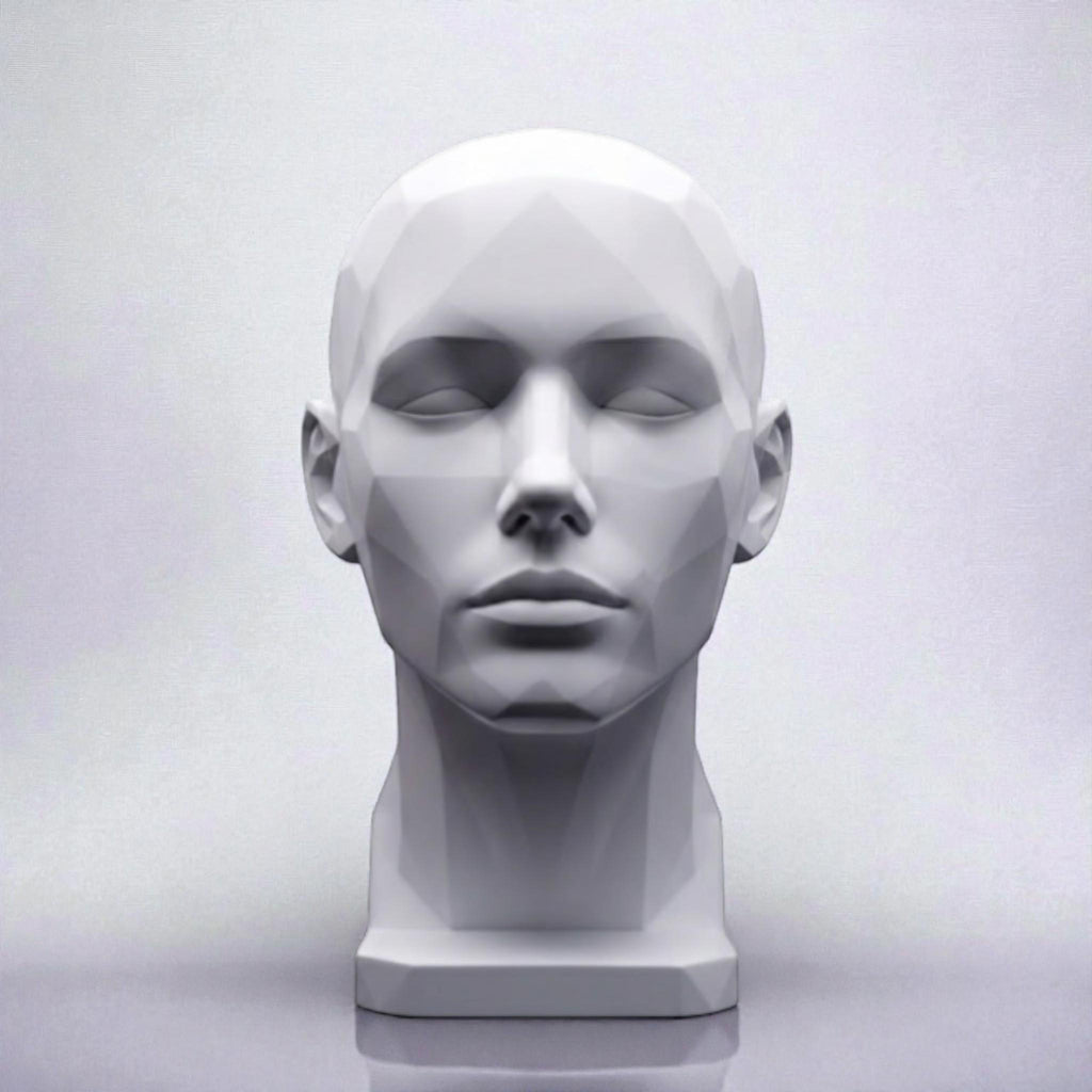 Headphone Stand Human Bust, Minimalist Modern Desk Headset Holder __etsy:7780973720