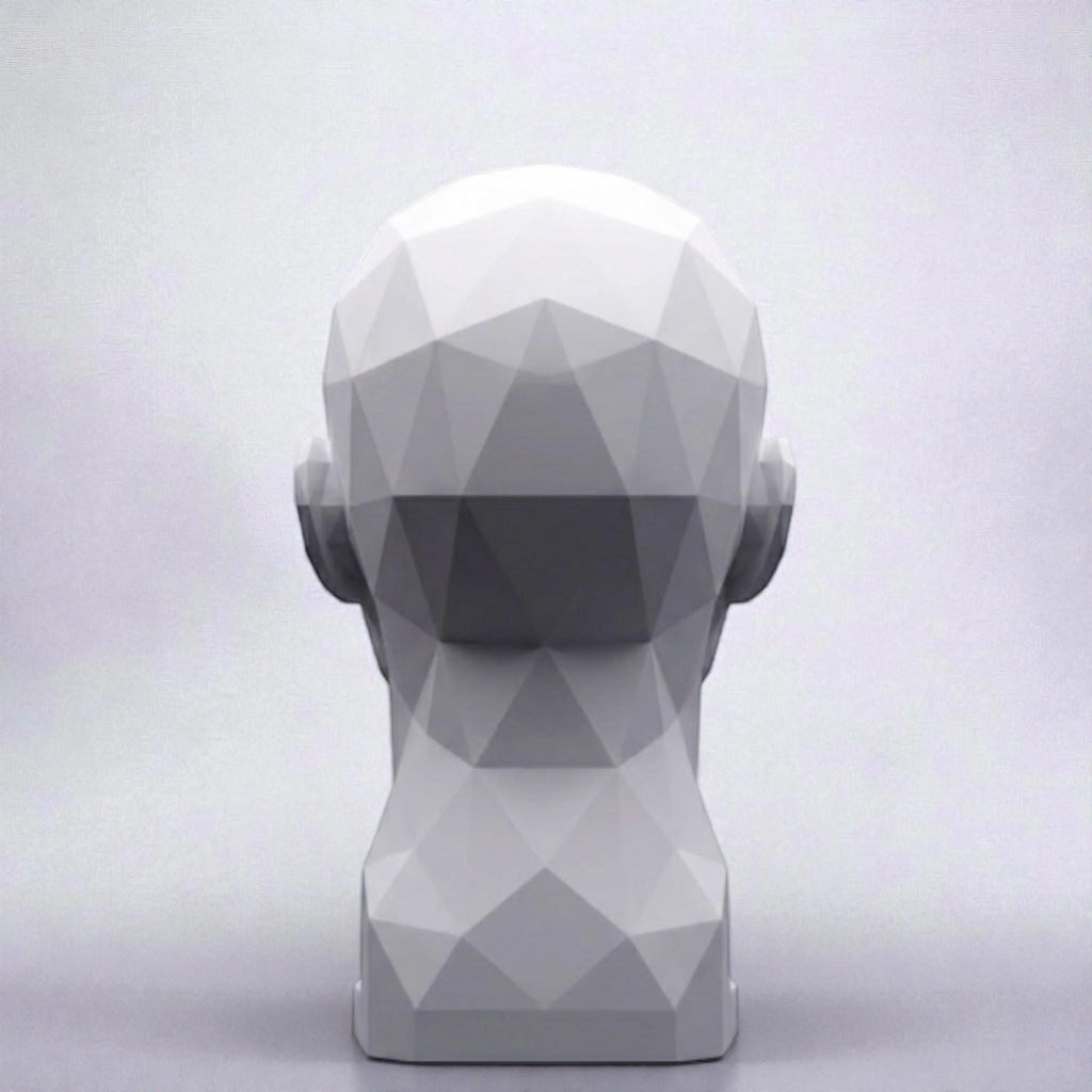 Headphone Stand Human Bust, Minimalist Modern Desk Headset Holder __etsy:7828901177