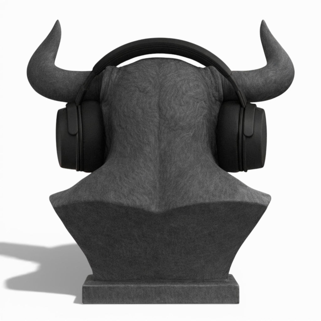 Headphone Stand Minotaur Bust, Horned Headset Holder, Mythology Gamer Desk Decor __etsy:7650046617