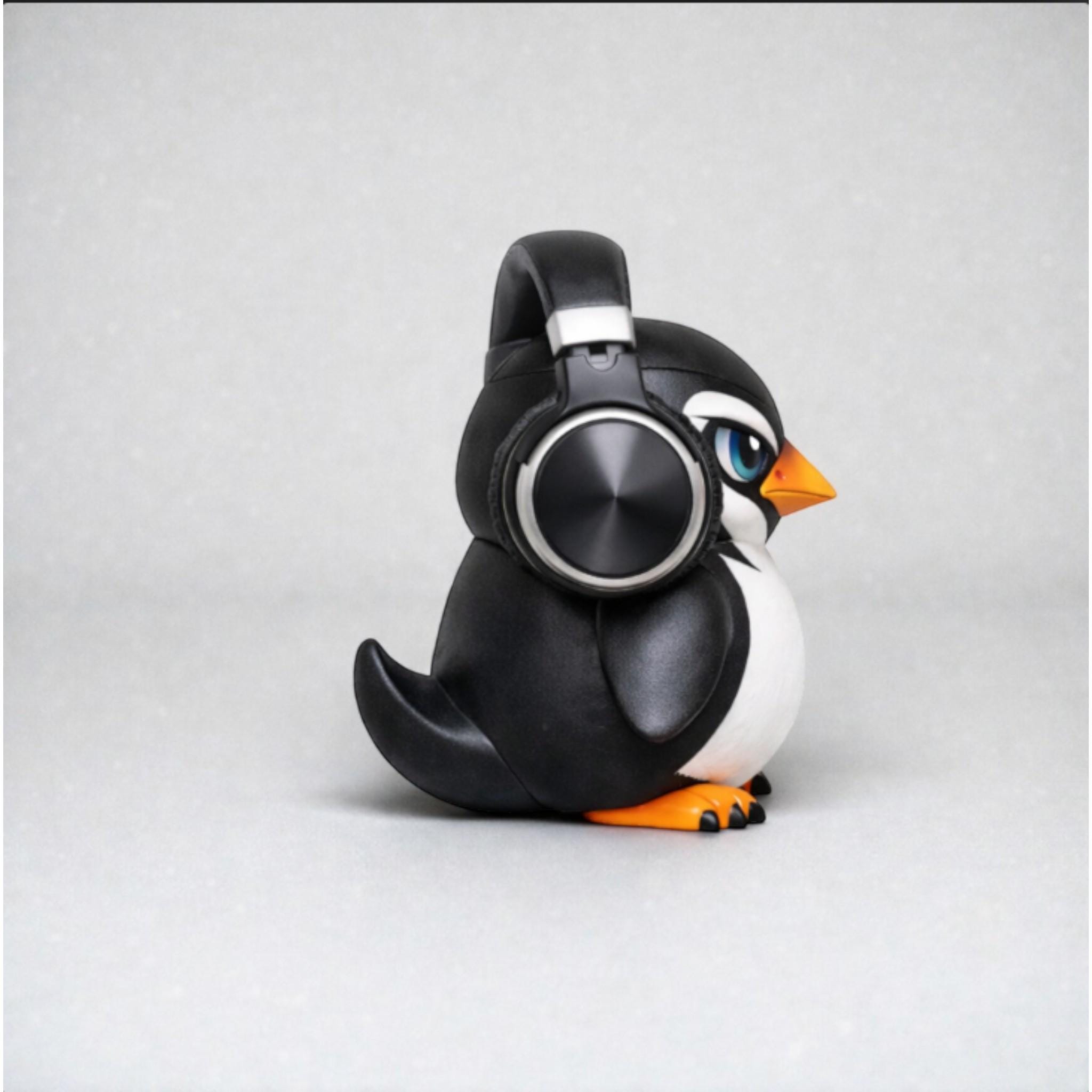 Penguin Headphone Stand, 3D Printed Headset Holder for Gaming Desk __etsy:7696099915