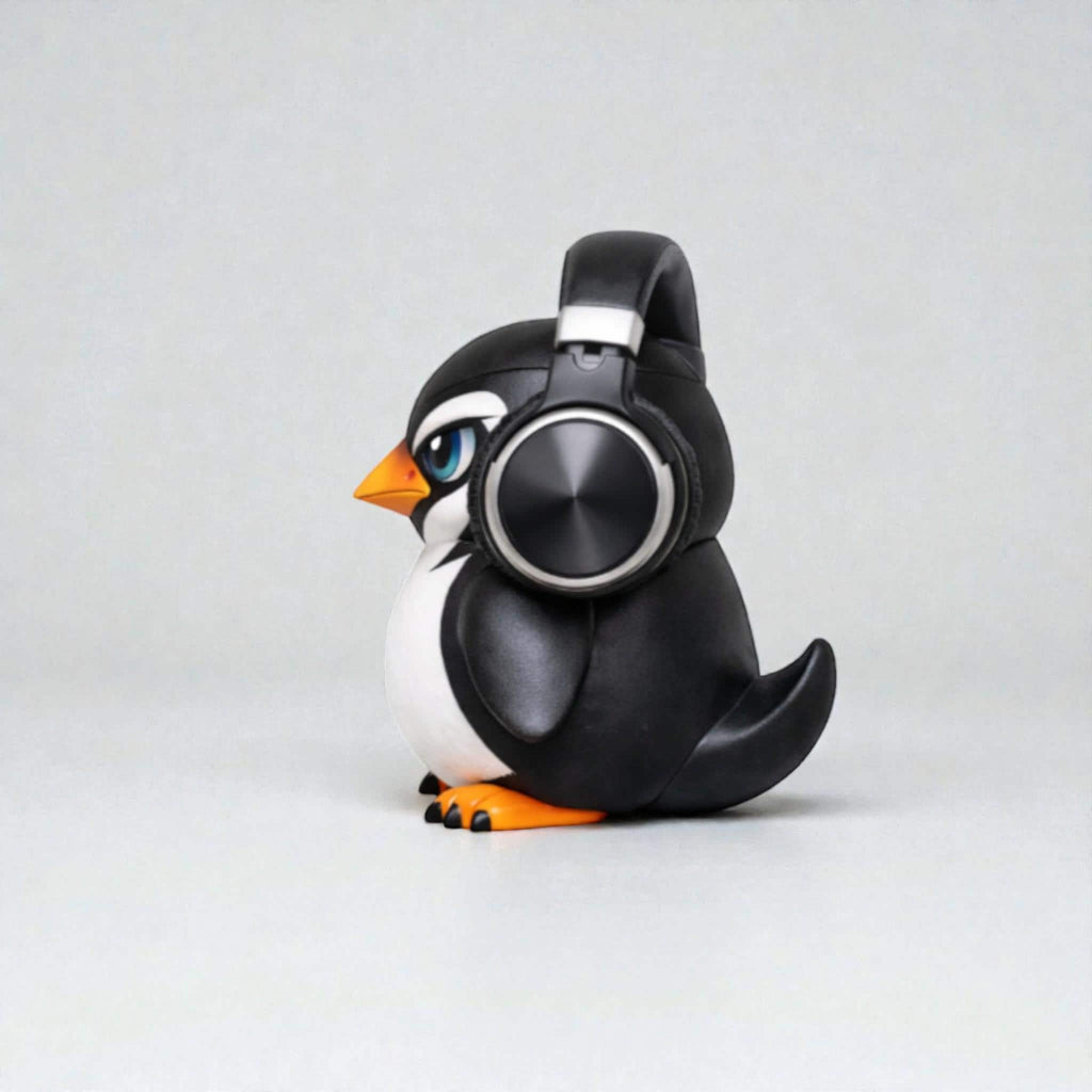 Penguin Headphone Stand, 3D Printed Headset Holder for Gaming Desk __etsy:7696099925