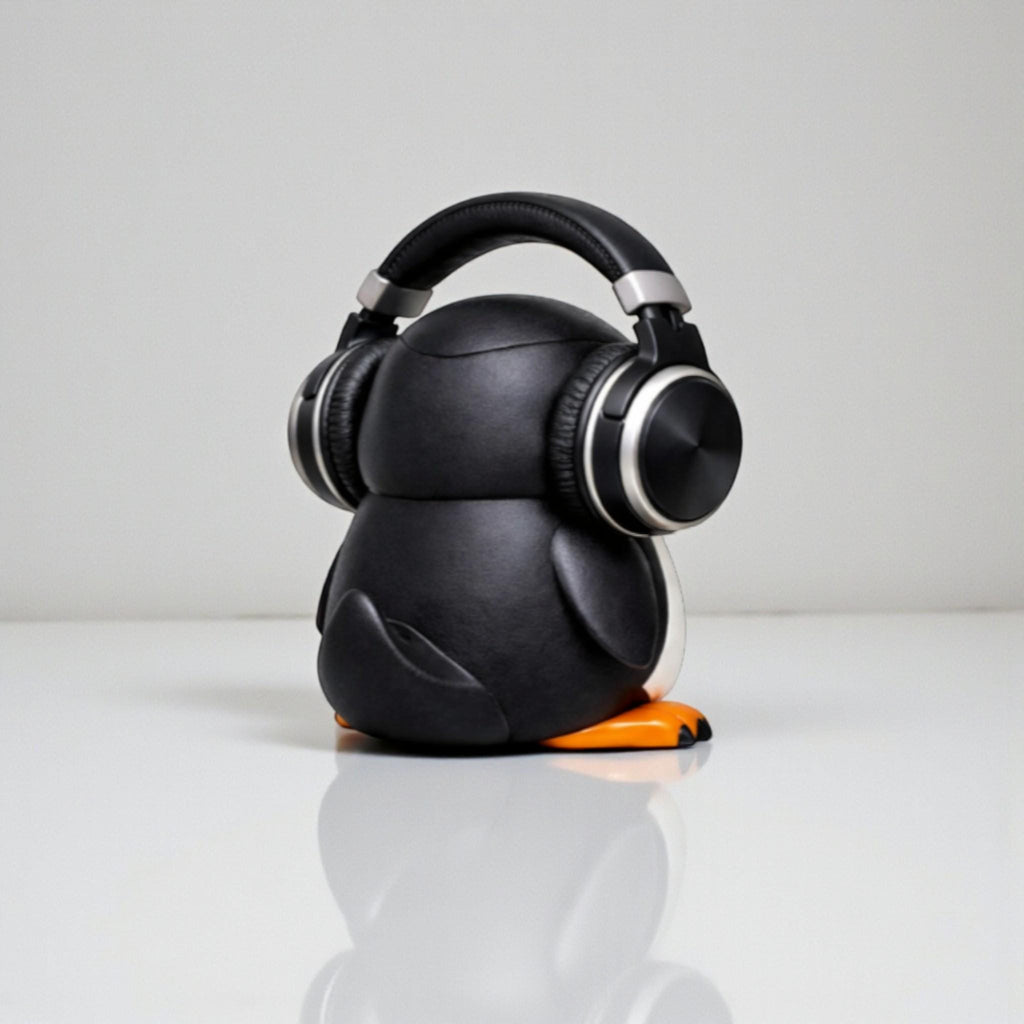 Penguin Headphone Stand, 3D Printed Headset Holder for Gaming Desk __etsy:7648154834