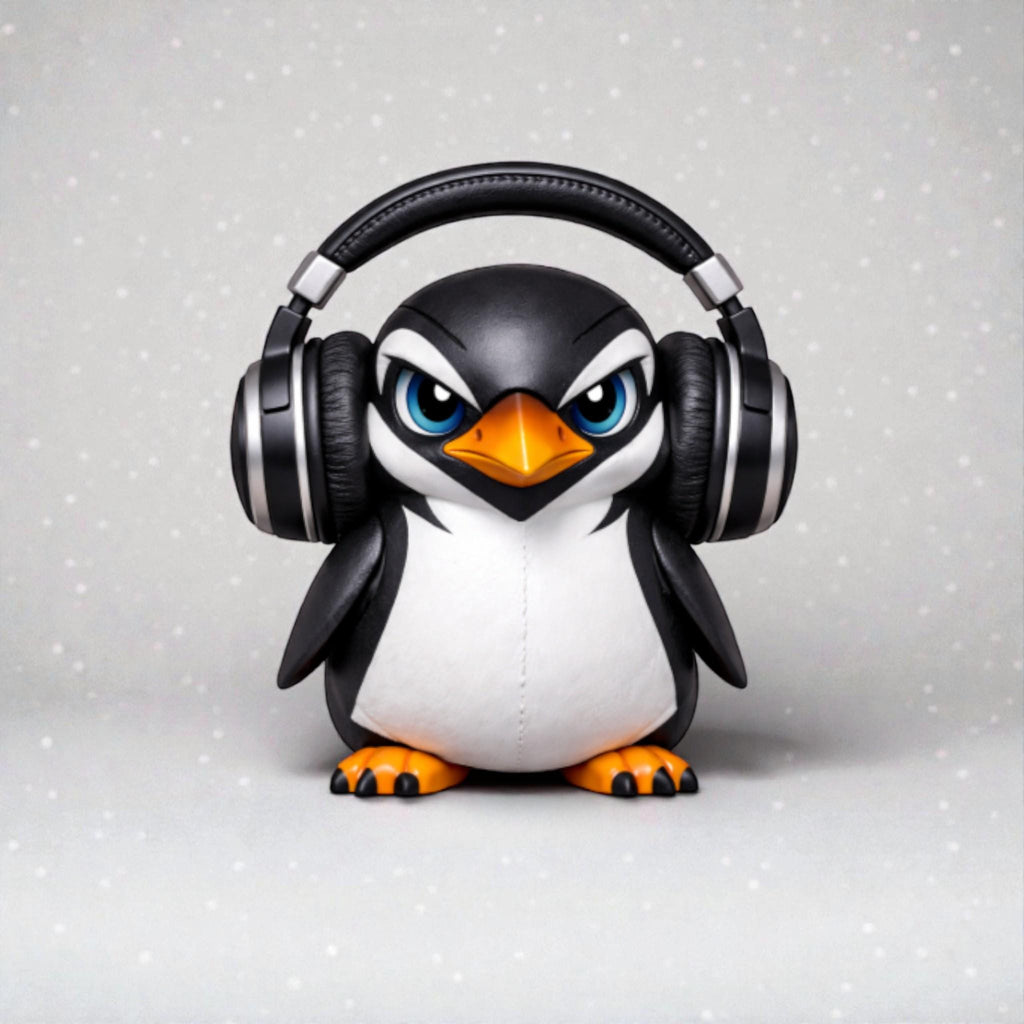 Penguin Headphone Stand, 3D Printed Headset Holder for Gaming Desk __etsy:7696099937