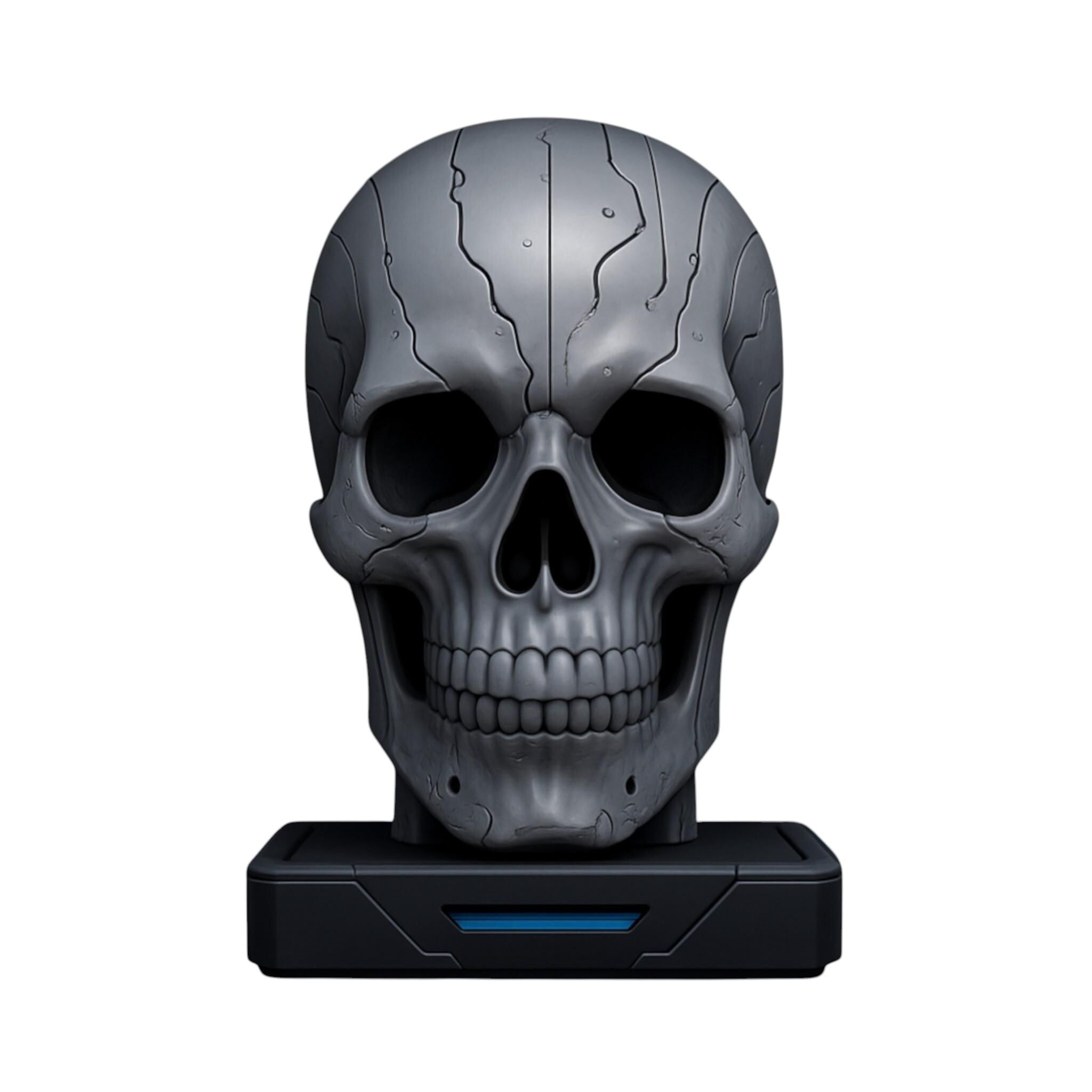 Skull Headphone Stand Gothic Desk Decor for Gaming Setup __etsy:7347884018