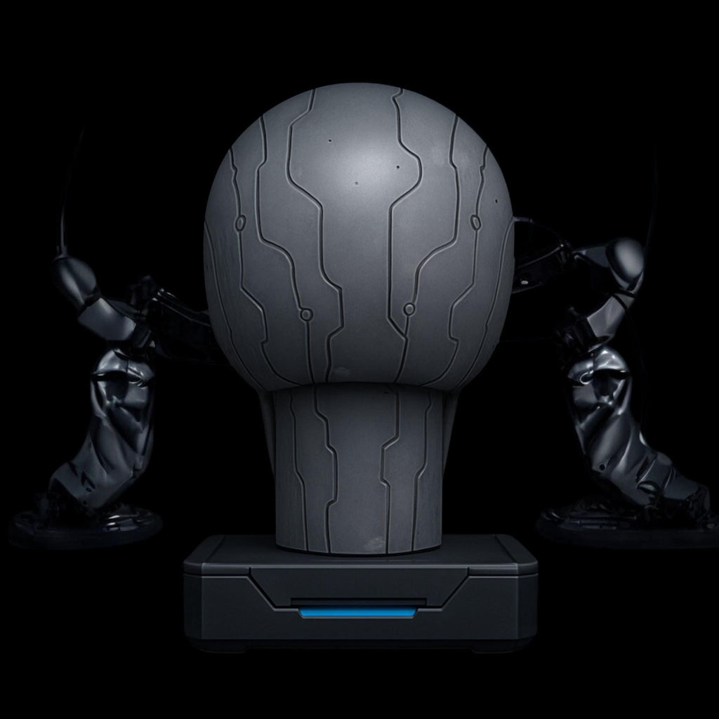 Skull Headphone Stand Gothic Desk Decor for Gaming Setup __etsy:7395812113