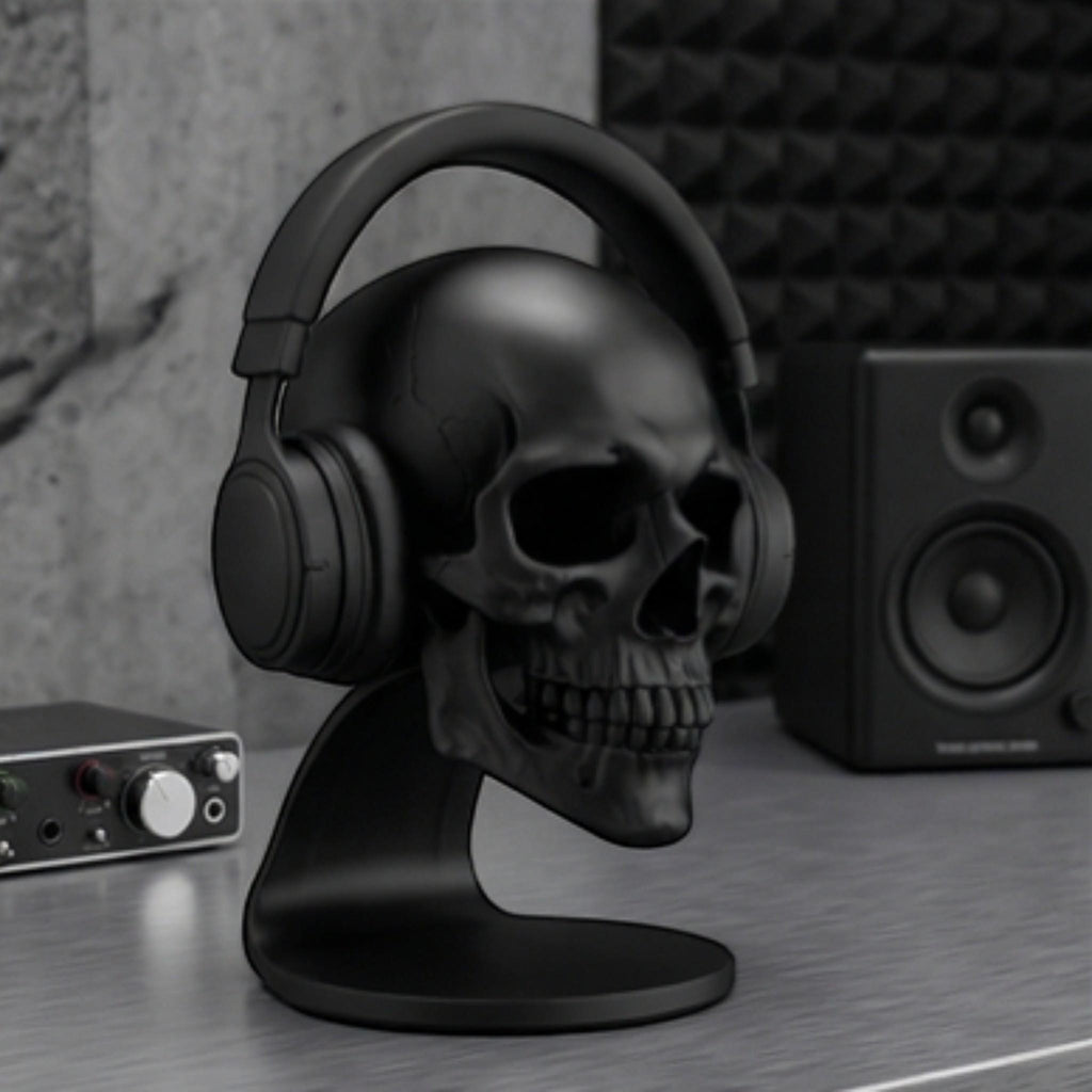 Skull Headset Stand, Gaming Desktop Organizer, Gothic Room Decor __etsy:7874562369