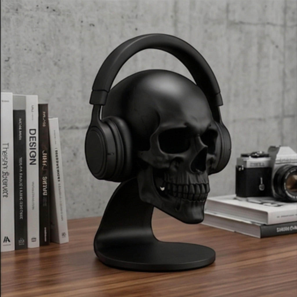 Skull Headset Stand, Gaming Desktop Organizer, Gothic Room Decor __etsy:7874562371