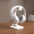 White Gaming Headset Stand – Minimalist 3D Printed Desk Organizer