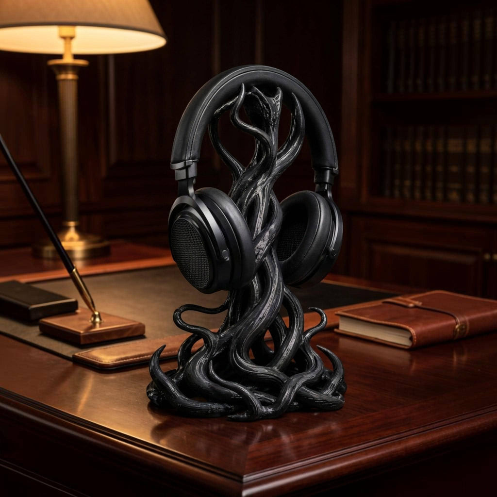 Gothic Tentacle Headphone Stand – Artistic 3D Printed Desk Organizer