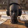 Futuristic Android Headset Holder – Cyberpunk 3D Printed Desk Decor