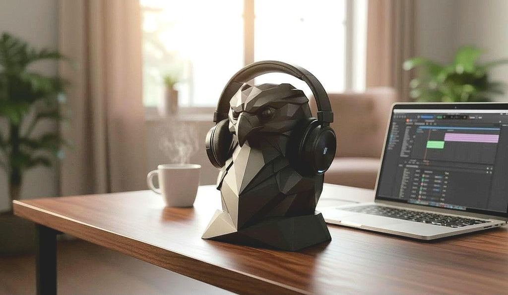 Eagle Headphone Stand – 3D Printed Geometric Low-Poly Gaming Desk Holder