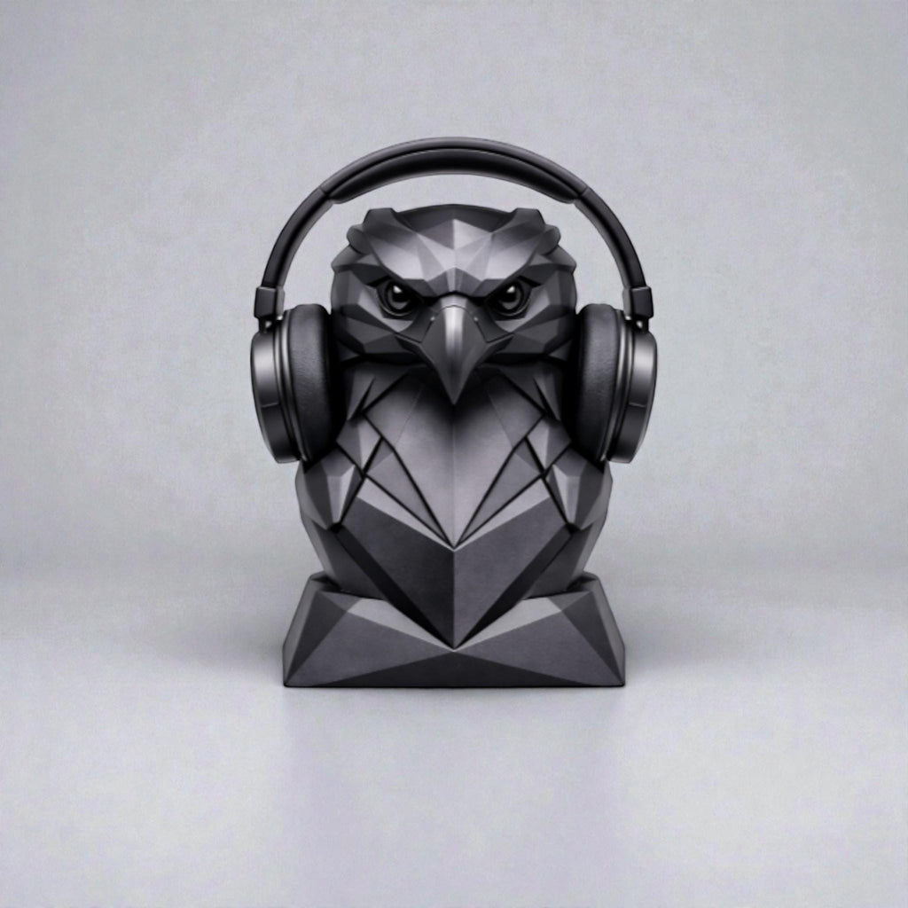 Eagle Headphone Stand – 3D Printed Geometric Low-Poly Gaming Desk Holder