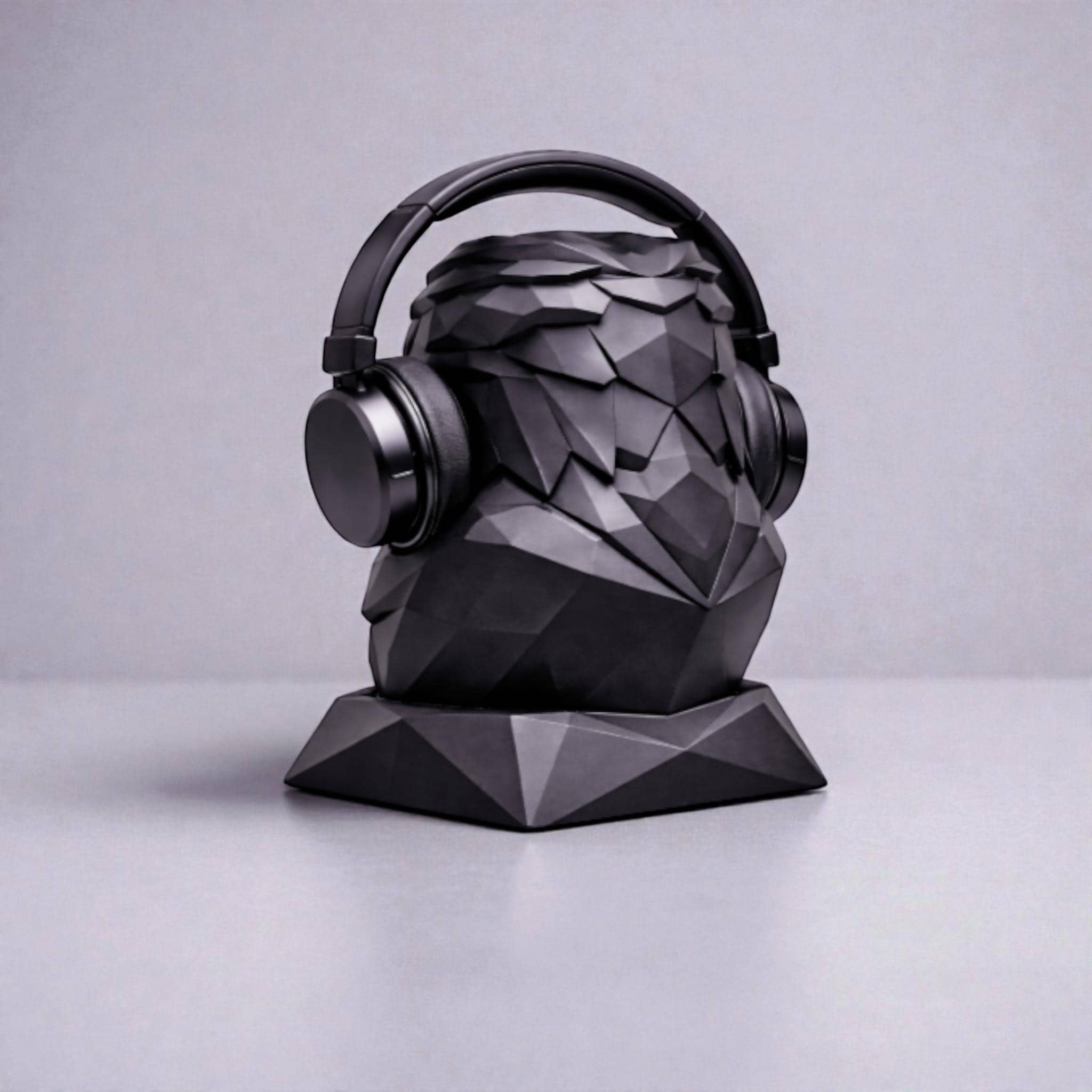 Eagle Headphone Stand – 3D Printed Geometric Low-Poly Gaming Desk Holder
