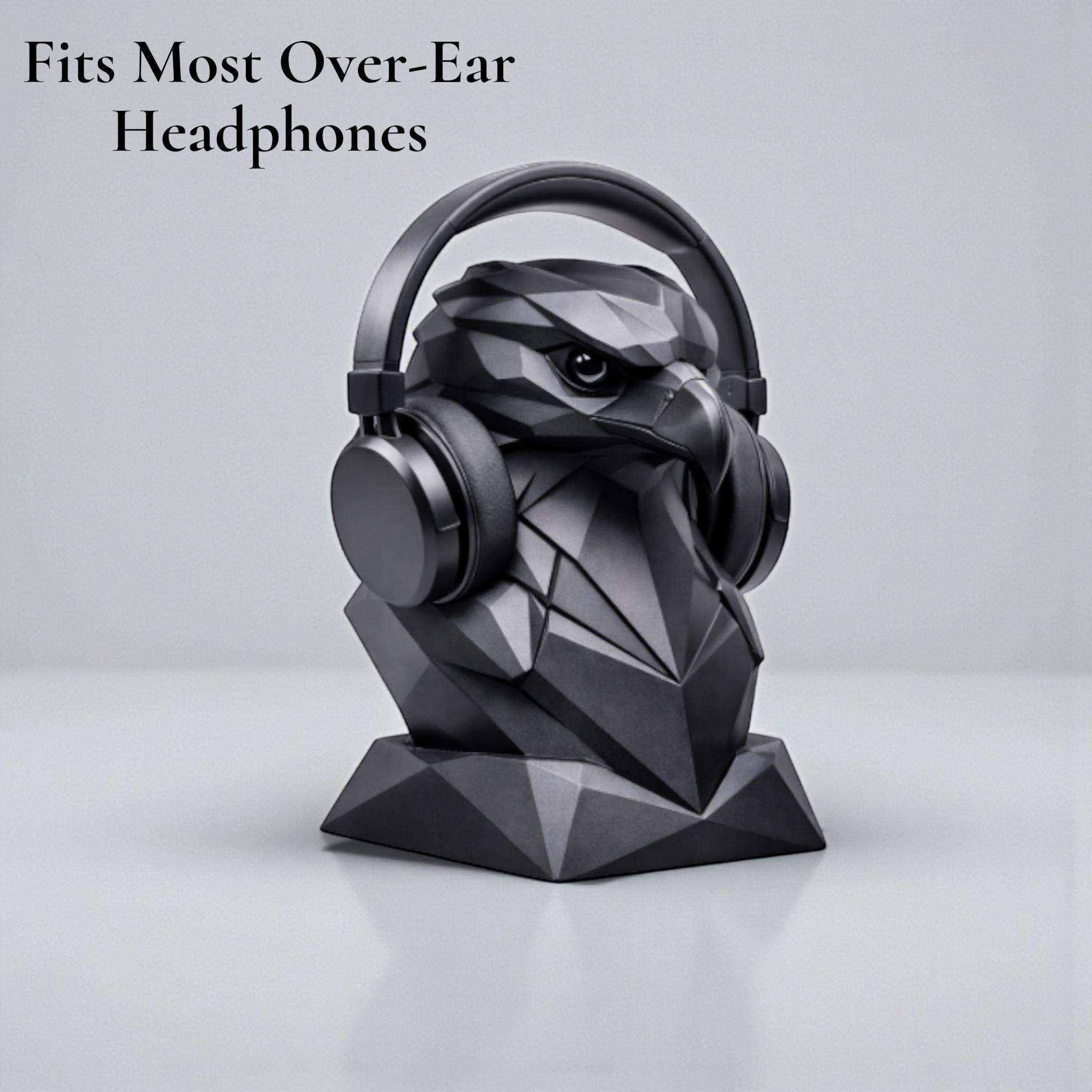 Eagle Headphone Stand – 3D Printed Geometric Low-Poly Gaming Desk Holder