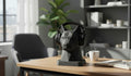 Geometric Dog Headphone Stand – 3D Printed Low-Poly Gaming Desk Holder