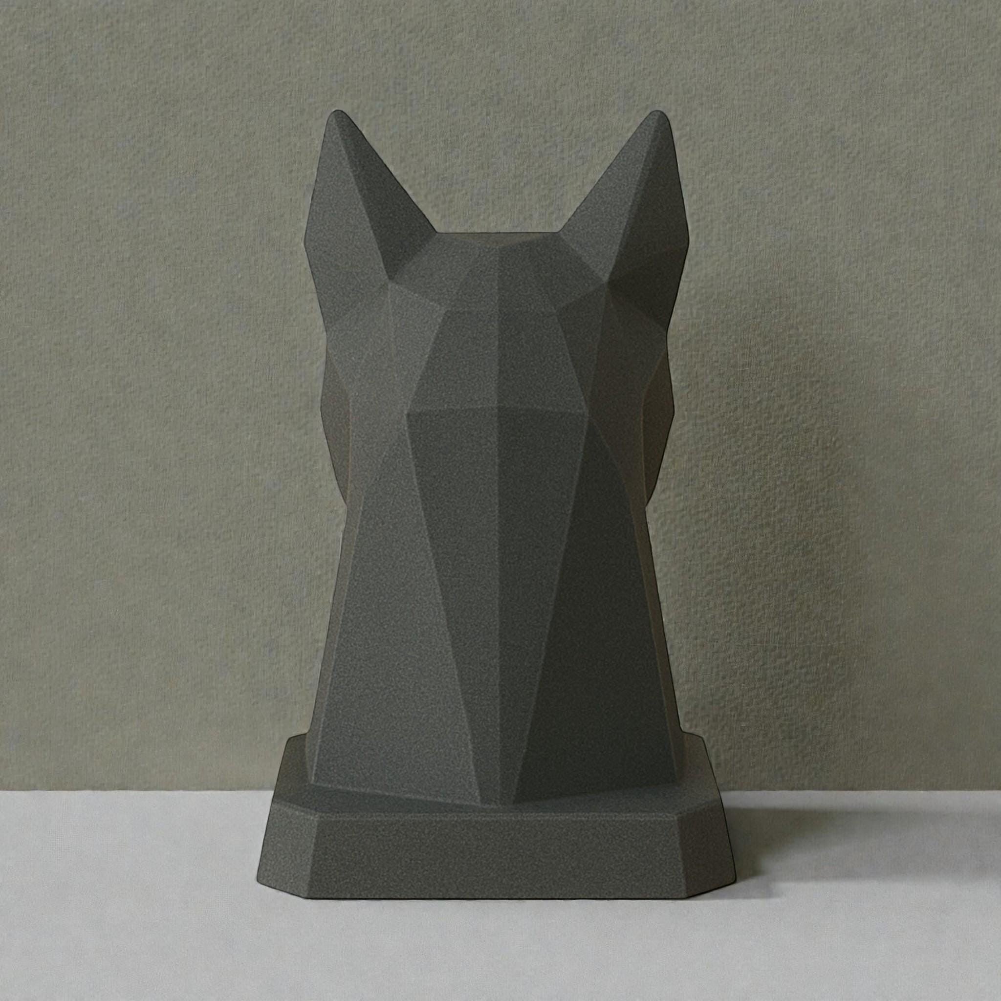Geometric Dog Headphone Stand – 3D Printed Low-Poly Gaming Desk Holder