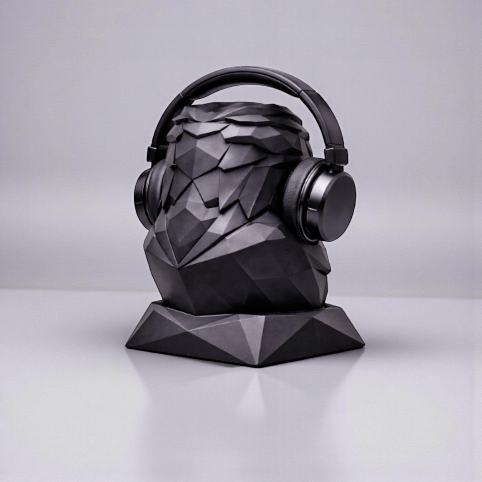 Eagle Headphone Stand – 3D Printed Geometric Low-Poly Gaming Desk Holder