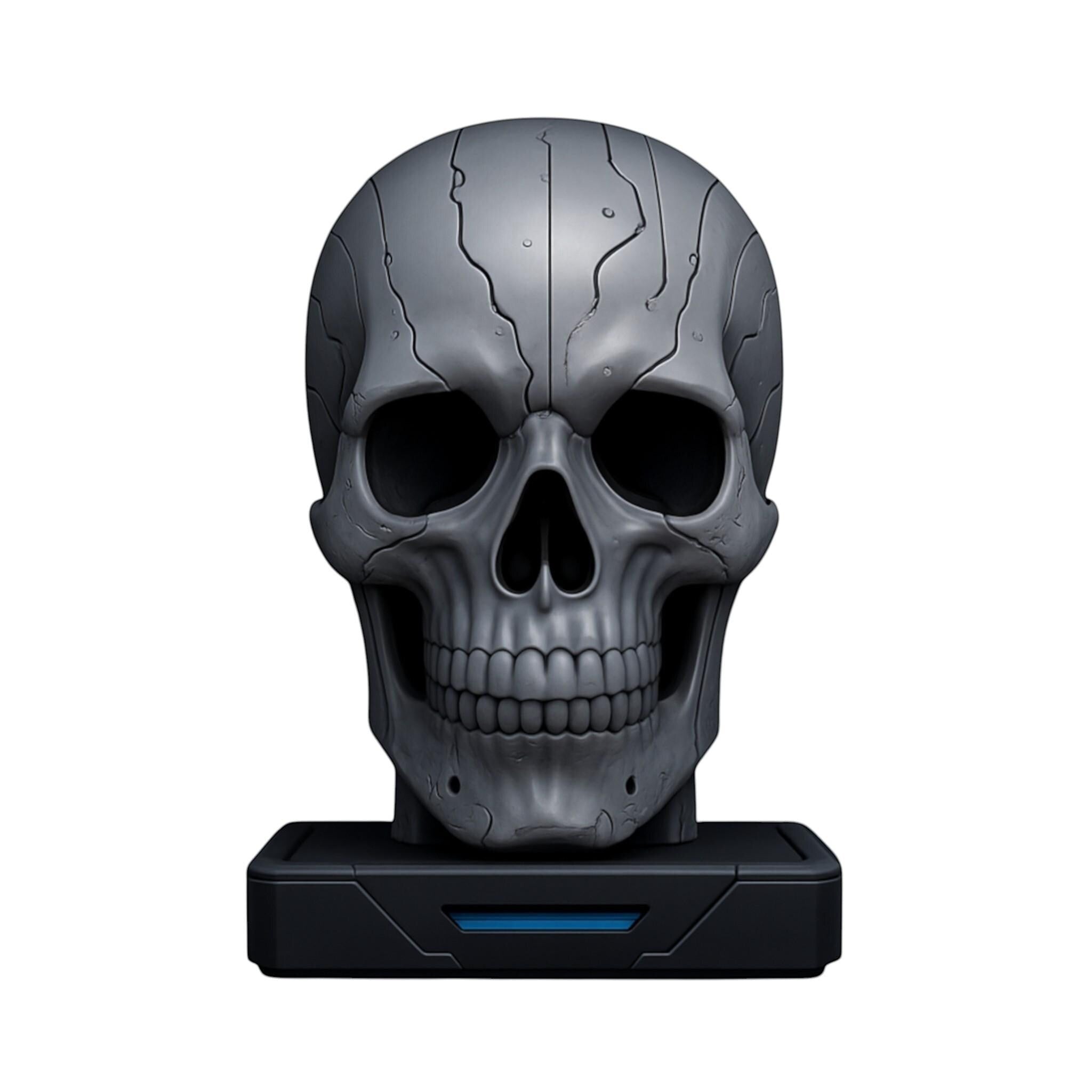 Skull Headphone Stand Gothic Desk Decor for Gaming Setup