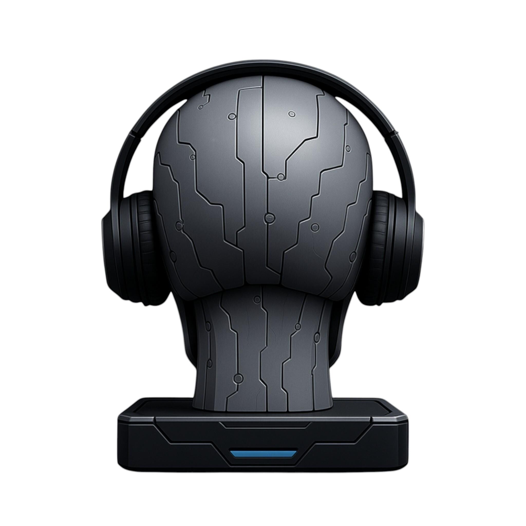 Skull Headphone Stand Gothic Desk Decor for Gaming Setup
