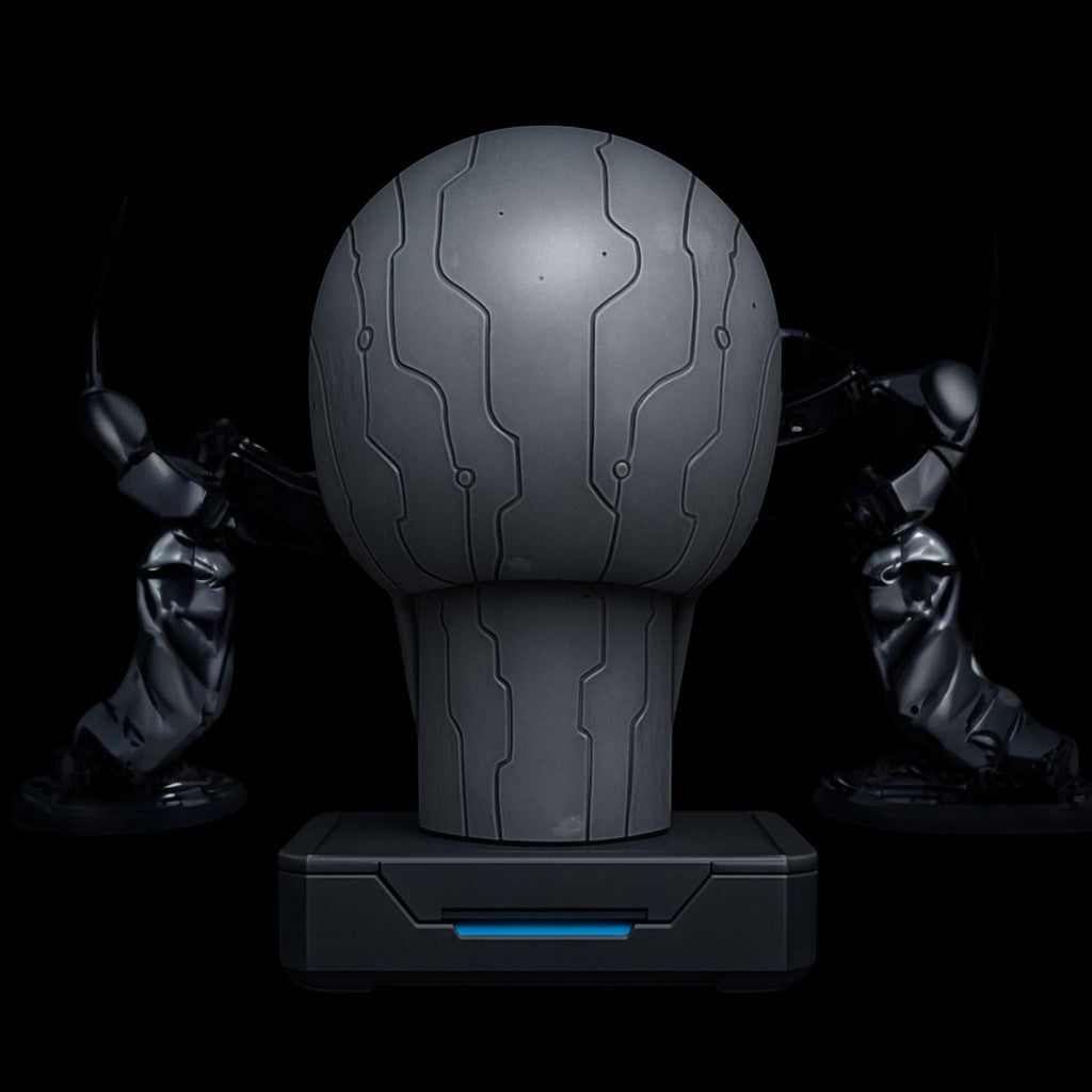 Skull Headphone Stand Gothic Desk Decor for Gaming Setup