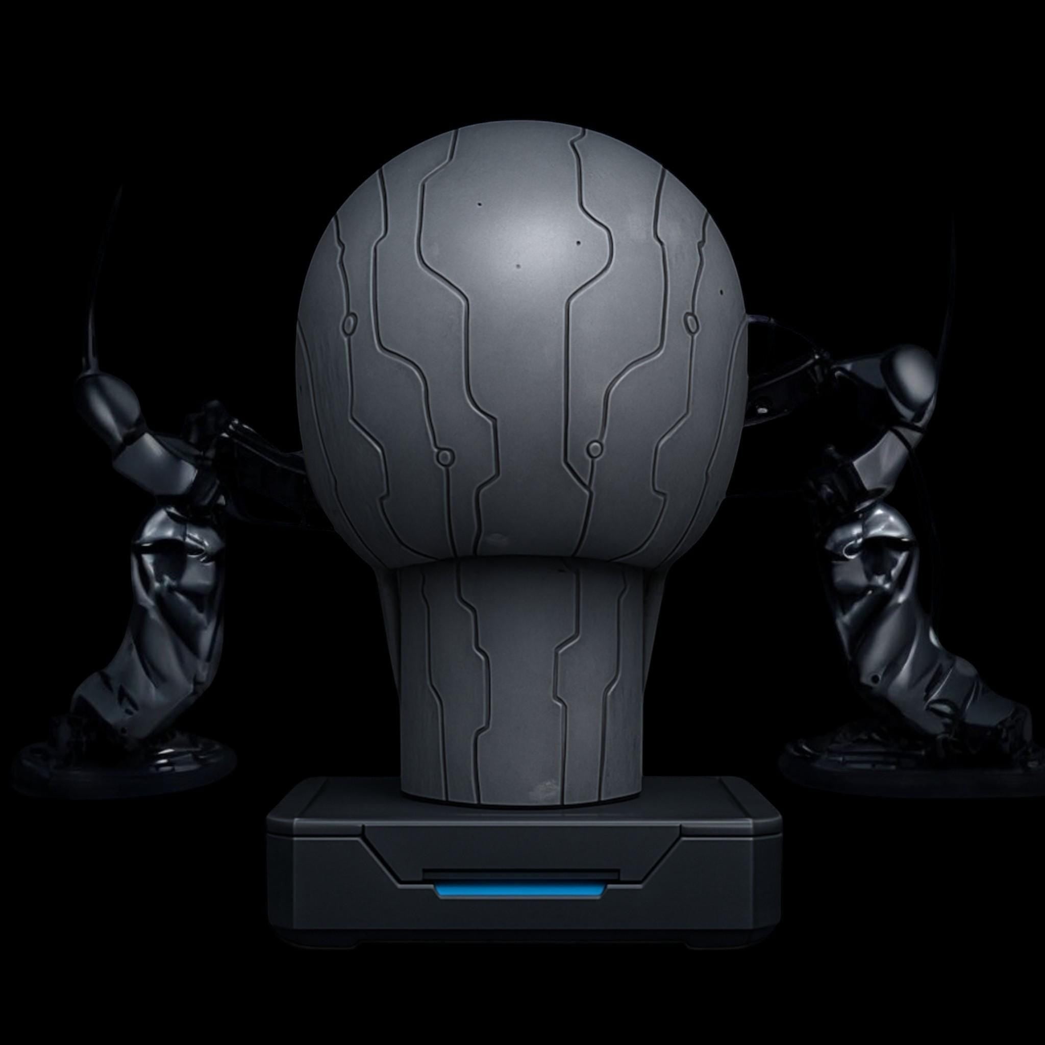Skull Headphone Stand Gothic Desk Decor for Gaming Setup