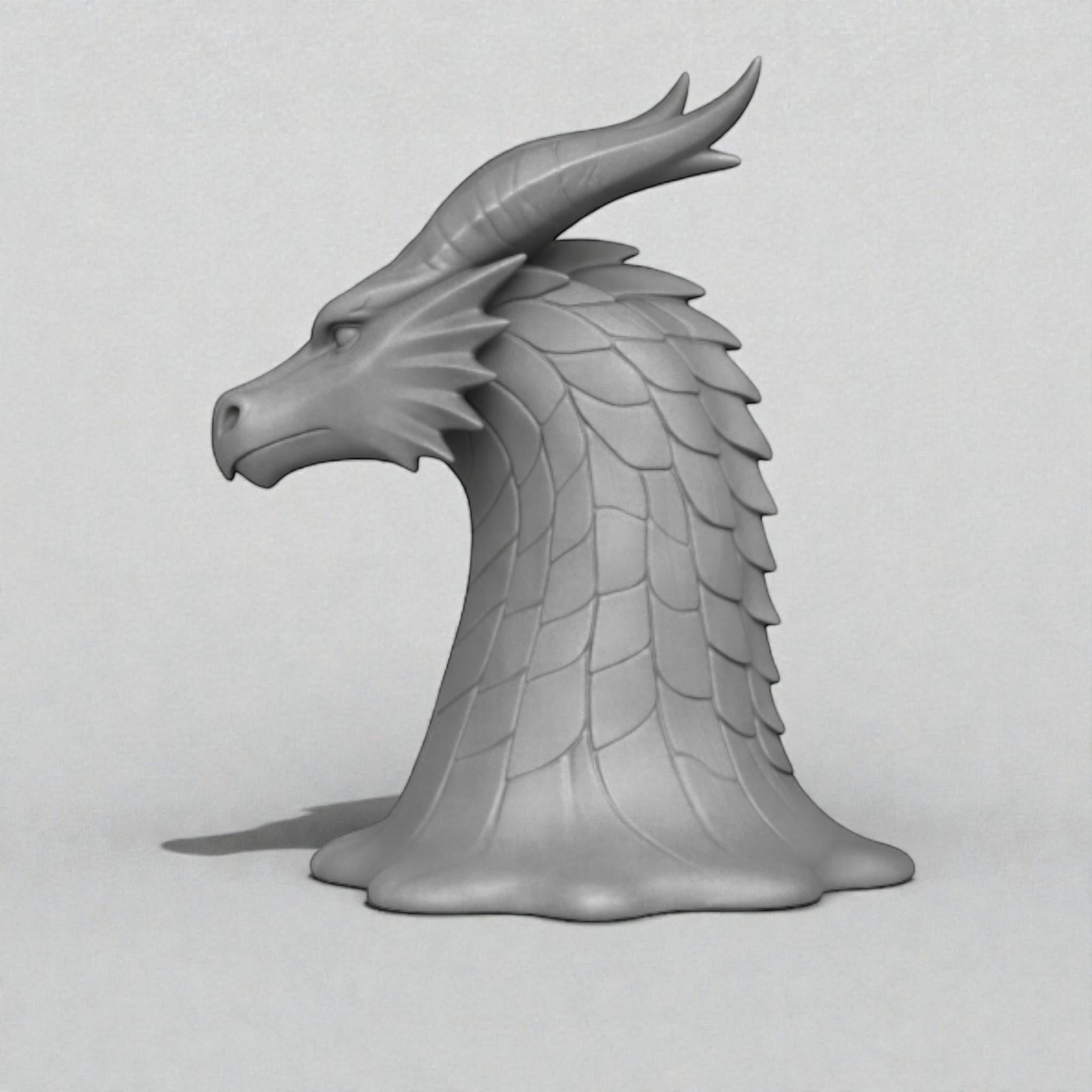 Dragon Head Headphone Stand – 3D Printed Fantasy Gothic Desk Holder