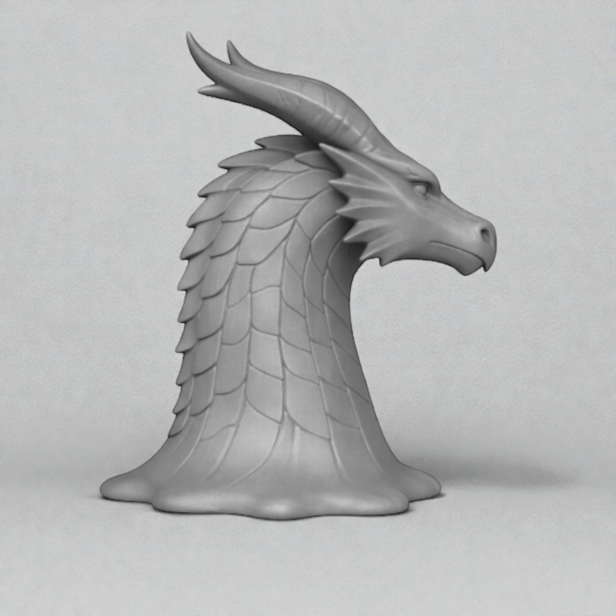 Dragon Head Headphone Stand – 3D Printed Fantasy Gothic Desk Holder