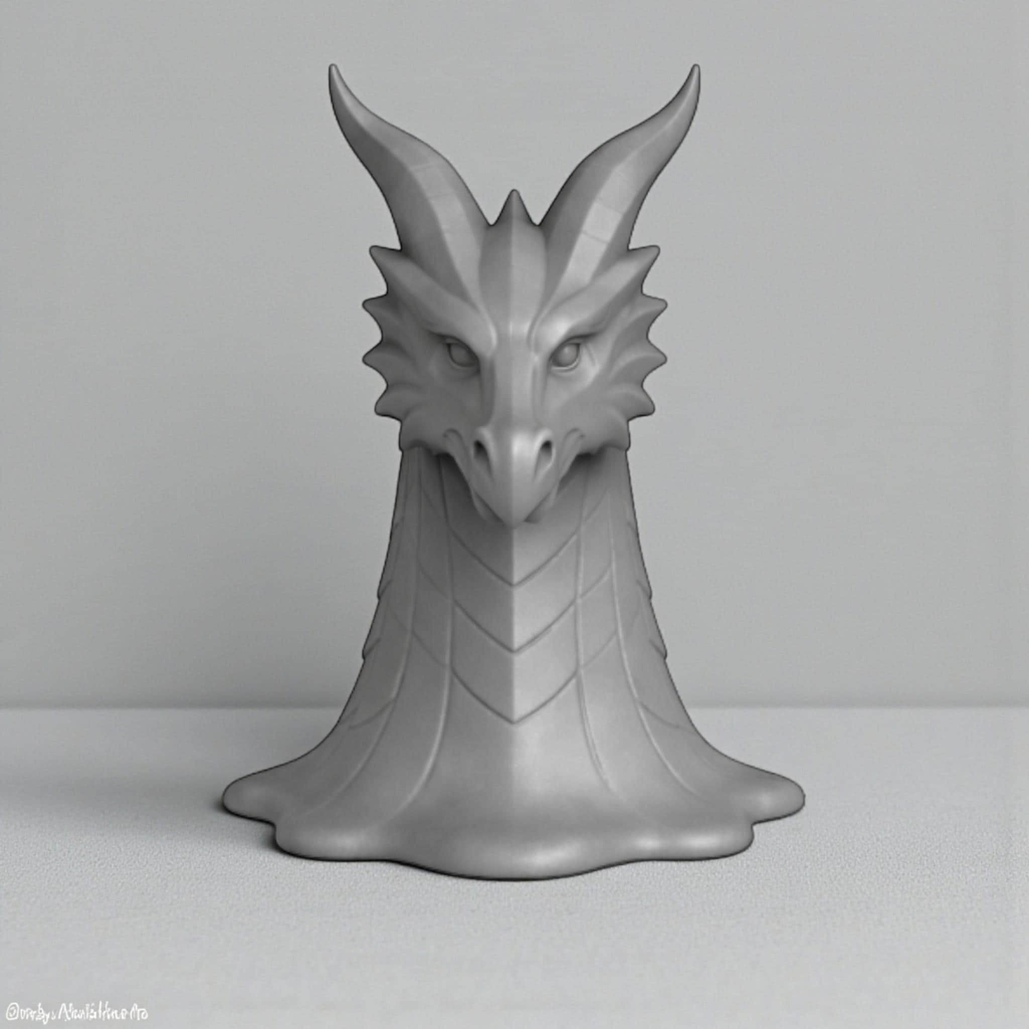 Dragon Head Headphone Stand – 3D Printed Fantasy Gothic Desk Holder
