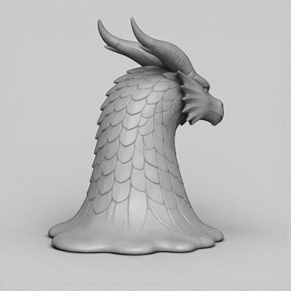 Dragon Head Headphone Stand – 3D Printed Fantasy Gothic Desk Holder