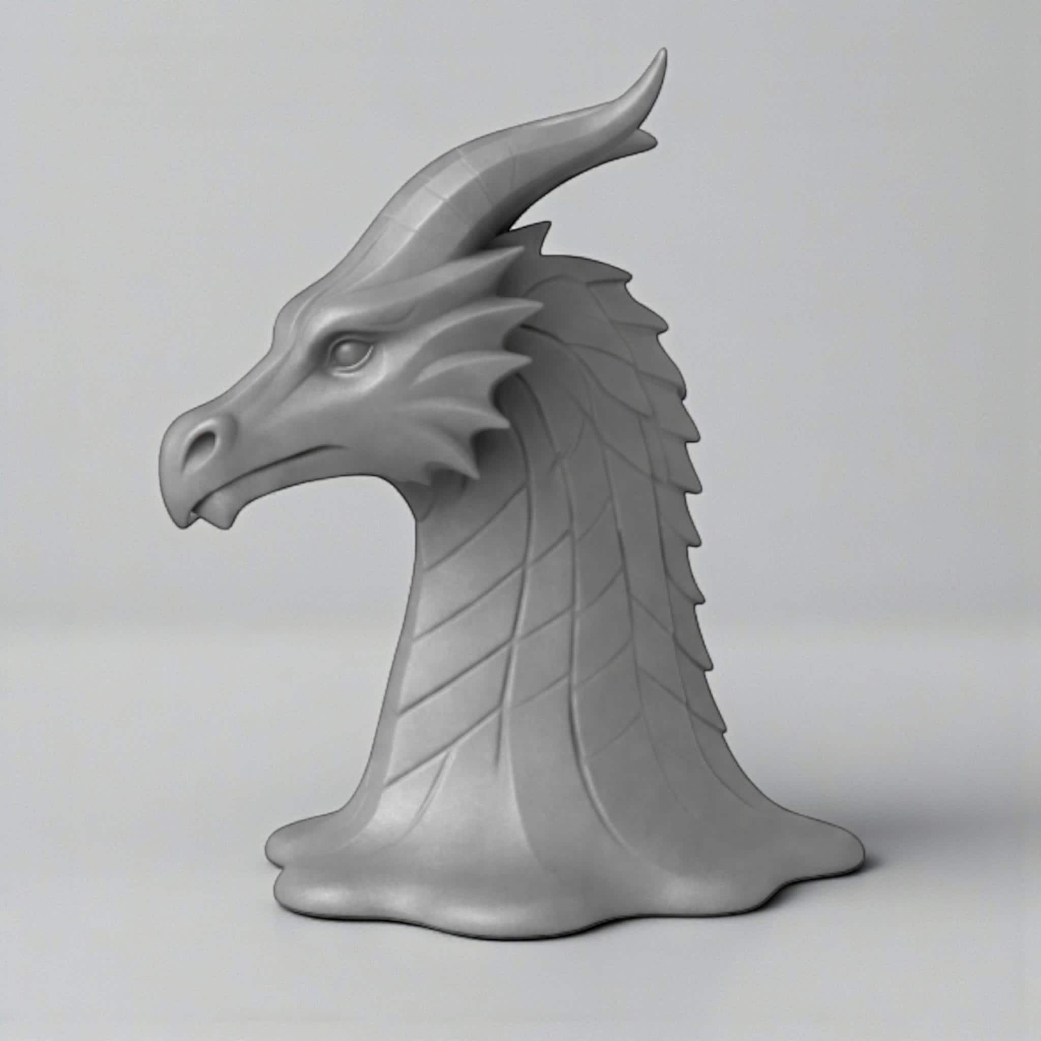 Dragon Head Headphone Stand – 3D Printed Fantasy Gothic Desk Holder