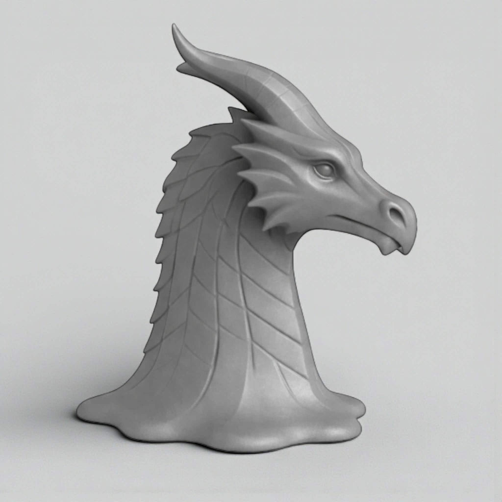 Dragon Head Headphone Stand – 3D Printed Fantasy Gothic Desk Holder