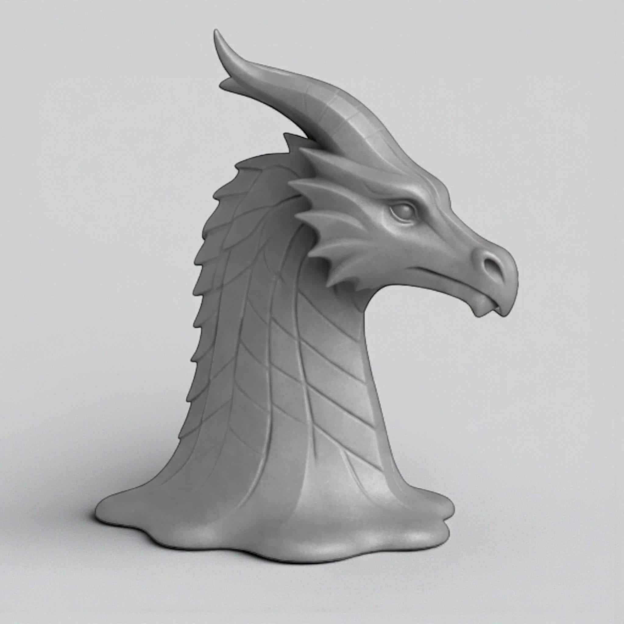 Dragon Head Headphone Stand – 3D Printed Fantasy Gothic Desk Holder