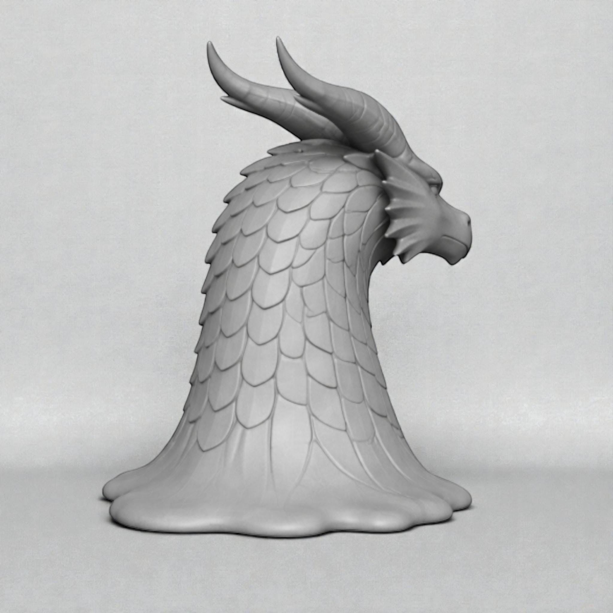 Dragon Head Headphone Stand – 3D Printed Fantasy Gothic Desk Holder