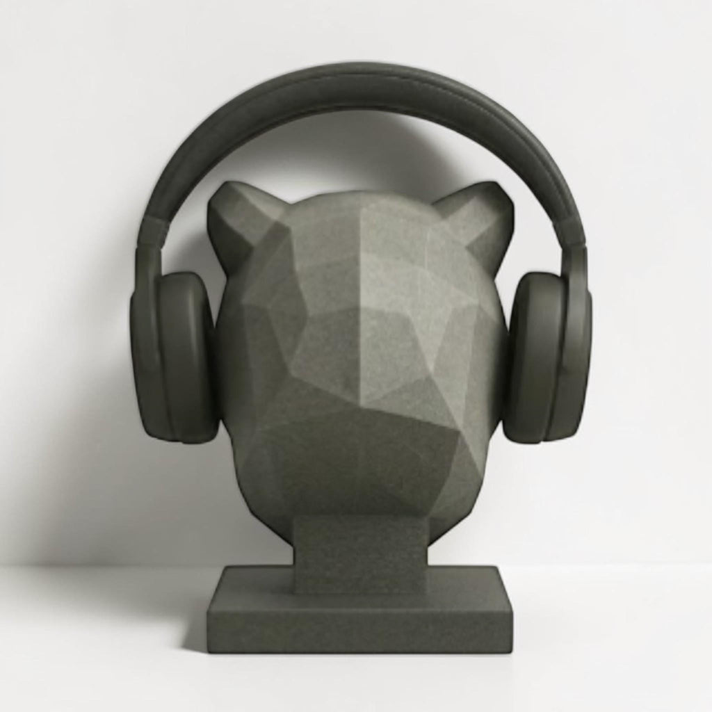 Tiger Headphone Stand – 3D Printed Low-Poly Geometric Animal Gaming Desk Decor