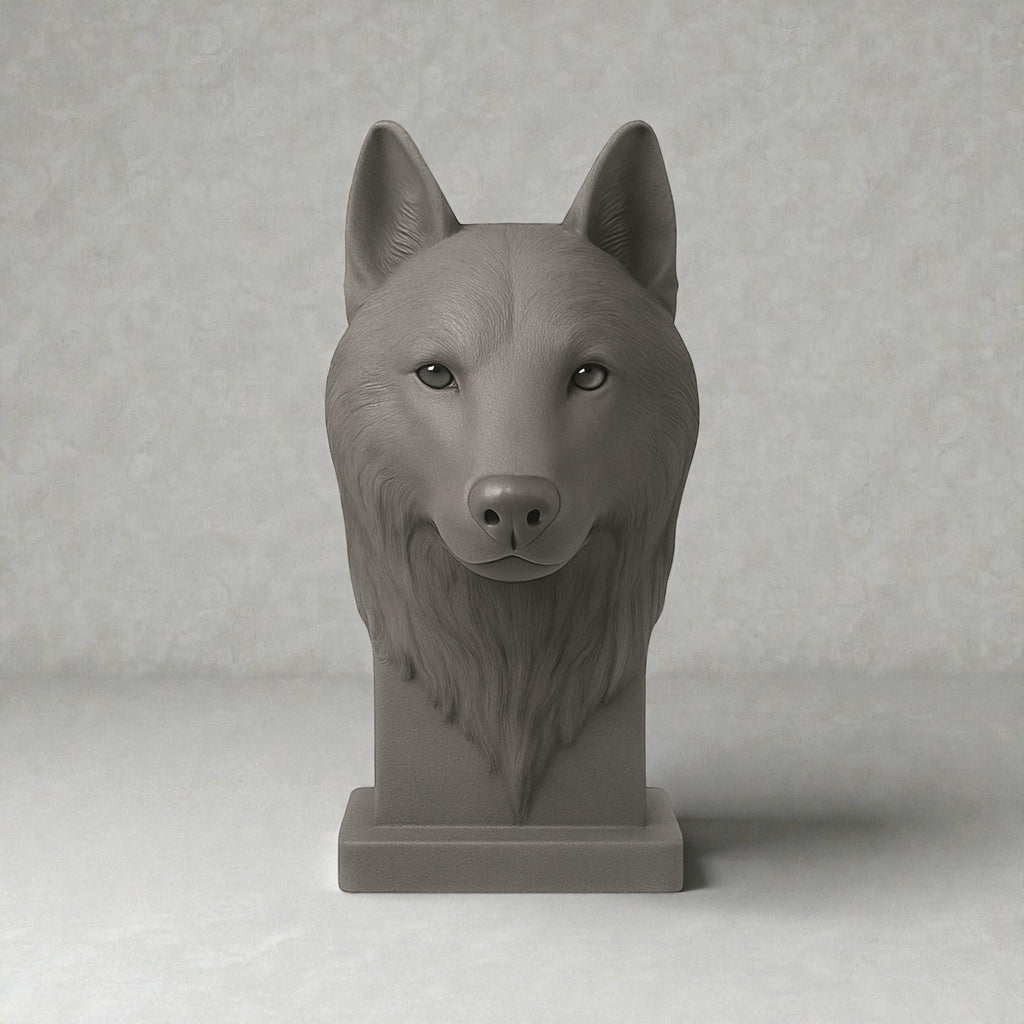Wolf Headphone Stand – 3D Printed Animal Bust for Gaming Desks