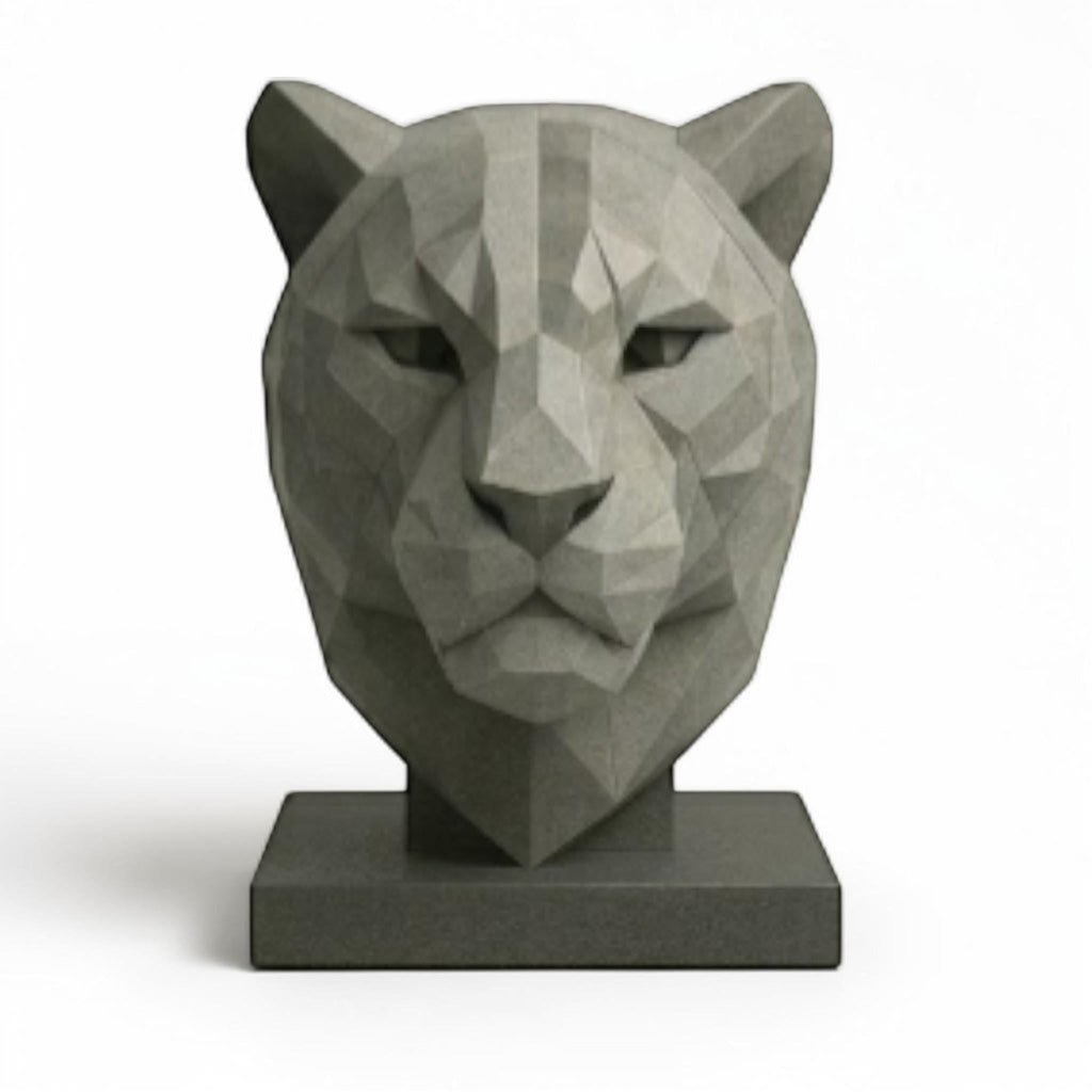 Tiger Headphone Stand – 3D Printed Low-Poly Geometric Animal Gaming Desk Decor