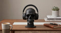 Skull Headset Stand – Anatomical Gaming Desktop Organizer & Gothic Room Decor